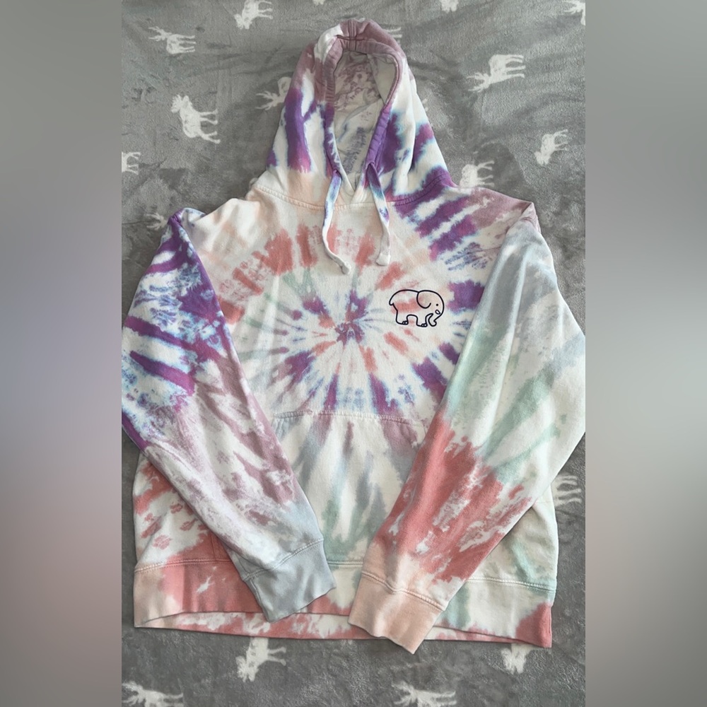 ivory ella tie-dye hoodie, size medium